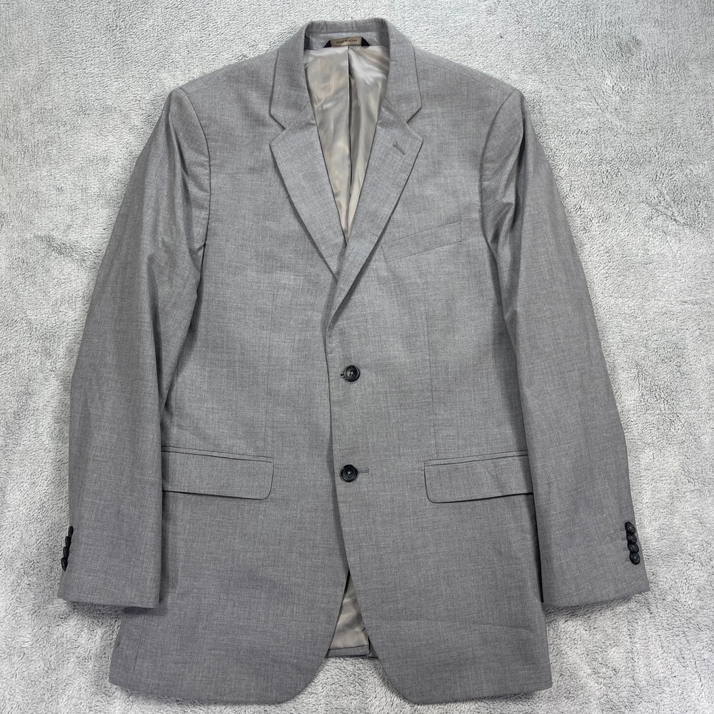 Banana Republic Blazer Mens 42R Light Heater Gray Formal Tailored Slim Fit